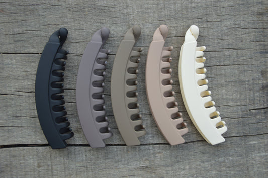 Trendy Matte Banana Claw Clips